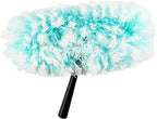 Fuller Brush Fuzzy Fan Duster – Dust & Clean Ceiling Fans, Walls, Woodwork – Polystatic & Microfiber Grabs & Holds Dust, Lint, Cobwebs & Dirt - Fan Duster with Handle (Teal)