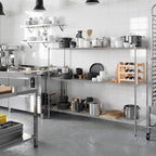 21" Deep x 72" Wide x 54" Height Wire Shelving Kit | 3-Tier | NSF Commercial Storage Rack Unit