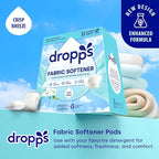 Dropps Laundry Fabric Softener Pods, Crisp Breeze (32 Pods) - Laundry Additive for Softening & Protection - HE Compatible Mineral Based Ingredients Laundry Supplies