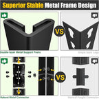 PrimeZone Heavy Duty Storage Shelves - 48" W X 18" D X 72" H Adjustable Garage Wire Shelving Unit, 5 Tier Industrial Metal Shelf Standing Utility Rack for Warehouse, Pantry, Basement, Black