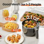 2.1Qt Small Air Fryer - Compact Digital Mini Airfryer with 7-in-1 Presets, 98% Less Oil, Adjustable Temperature & Timer, Shake Reminder, Nonstick, BPA-Free, Dishwasher Safe, Fast & Crispy Cooking