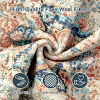 Topllen Runner Rug - 2'x6' Boho Washable Kitchen Rug, Non-Slip Soft Low Pile Rugs Indoor for Entrance Living Room Bedroom Bathroom,Vintage Throw Hallway Carpet Stain Resistance (Multi, 2x6ft)