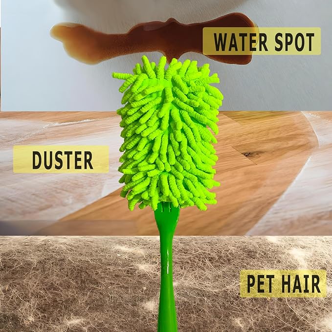 4Pack Reusable Duster Compatible with Swiffer (Handle is Not Included) Microfiber 360 Heavy Duty Dusters Refills Washable Duster Pads for Cleaning Ceiling Fan Window