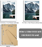 10x13 Picture Frames with Real Glass - Display 8.5x11 Diploma with Mat or 10 x 13 Photo without Mat, Wall or Table Top Display(White, 1 Pack)