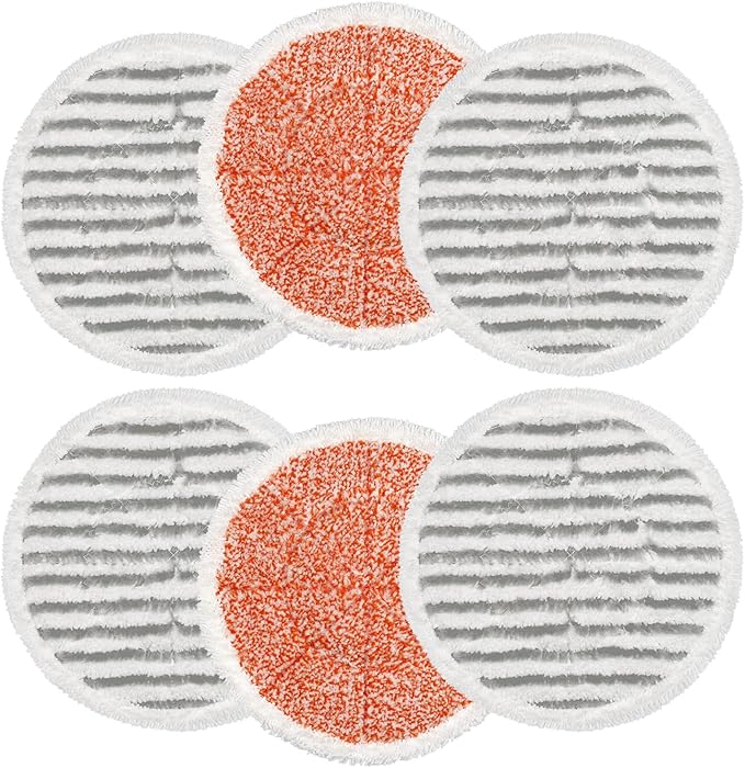 6 Pack S7000 Steam Mop Pads Replacement For Shark S7000AMZ S7001 S7001TGT S7000 Series Steam Mop, Microfiber and Reusable Mop Pads for Shark Steam & Scrub All-in-One Scrubbing Mop Pads for Cleaning