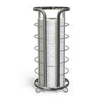 BROOKSTONE, Shiny Chrome Toilet Paper Holder, Freestanding Bathroom Tissue Organizer, Minimalistic Storage Solution, Modern & Stylish Design [Holds MEGA Rolls]
