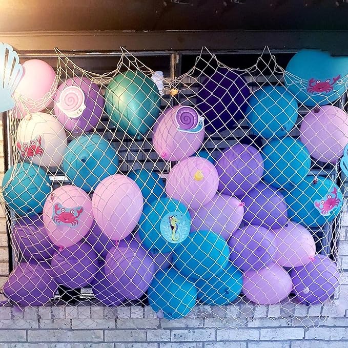 Nature Fish Net Wall Decoration, Ocean Themed Wall Hangings Fishing Net Party Decor for Pirate Party,Wedding,Photographing Decoration