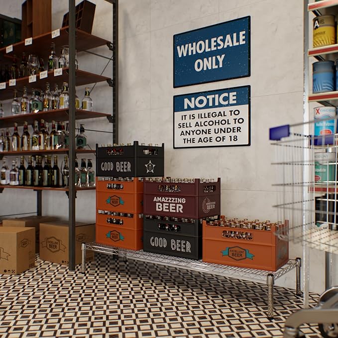 18" Deep x 54" Wide x 8" Height Wire Shelving Kit | 1-Tier | NSF Commercial Storage Rack Unit