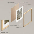 SIGNWIN Framed Poster Bathroom Decor 11"x14"x 4 Natural, Wall Art Room Decor Multicolor for Living Room, Bedroom, Office Autumn Spring Rustic Flower Landscape Classic Vintage Retro Illustrations