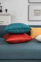 Throw Pillow Cases 22x22 Teal: 2 Pack Cozy Soft Velvet Square Decorative Pillow Covers for Farmhouse Home Decor