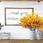 10Pcs Artificial Babys Breath Flowers, Orange Fall Flowers, Fake Silk Flowers for Home DIY Floral Arrangement Table Centerpiece Fall Thanksgiving Autumn Decoration