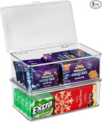 Pantry Storage Bins for with Hinged Lids