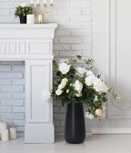 D'vine Dev 12 Inch Ebony Black Elegant Oval Ceramic Vase for Flowers, Home Décor Vase with Design Box, VS-LD-C-5