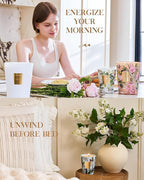 M&SENSE Peaceful Patchouli Scented Candle 35oz 150H Burn Time Long Lasting, 3-Wick Natural Aromatherapy Candle Highly Scented, Home Fragrance Housewarming Gifts