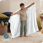 Bare Home Fleece Blanket - Kid Size - Ultra-Soft Lightweight for Bed, Sofa, and Couch - Luxury Microplush - Cozy Warm Blanket (Kid, White)