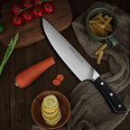 JARVISTAR 8 Inch Chef’s Knife: Professional kitchen knife - Ultra Sharp High Carbon Stainless Steel Forged Short Bolster - Chef Knife Ergonomic Handle for Cutting Vegetable