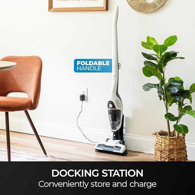 Kenmore 200 Series DS2000 Cordless Stick Vacuum Lightweight Cleaner 2-Speed Power Suction LED Headlight 2-in-1 Handheld for Hardwood Floor, Carpet & Pet Hair