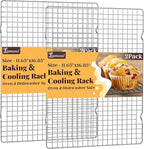 Cooling Racks for Cooking and Baking - 2 PCS 11.65" x 16.85" Grid Wire Baking Rack for Oven Cooking, Baking, Grilling, Roasting -Dishwasher Safe Bacon Rack- Fits Half Sheet Cookie Pan