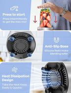 Ganiza 900W Blenders for Shakes and Smoothies, 15-Piece Personal Blender and Grinder Combo for Kitchen, Smoothies Maker with 4 BPA-Free Portable Cup, Nutritious Recipe Red