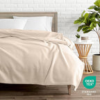 Bare Home Lightweight Polar Fleece Blanket Sand Full/Queen