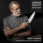 MAD SHARK Chef Knife 8 inch Kitchen Knife High Carbon Stainless Steel Sharp Chef's Knives with Ergonomic Handle, Cooking Knife with Gift Box, Birthday Gifts for Mom/Dad(White)