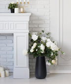 D'vine Dev 12 Inch Raven Grain Elegant Oval Ceramic Vase for Flowers, Home Décor Vase with Design Box, VS-LD-C-3