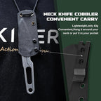 Kizer Cobbler Fixed Blade Knife with Sheath, 2.89 Inch D2 Steel Lightweight EDC Knife, D2 Handle Fixed Blade Hunting Knives, Small Survival Camping Knives, 1057A1