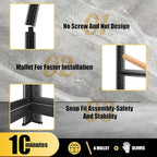 40" W Garage Shelving Heavy Duty, 1440LBS Loads Garage Storage Shelves Heavy Duty, 3-Tier Metal Shelving Units and Storage Racks, Industrial Utility Shelf,40" Wx18 Dx36 H, Black