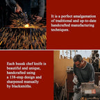 Huusk Meat Cleaver Knife, Hand Forged Butcher Knife for Meat Cutting, Full Tang Viking Knife with Sheath, Japanese Chef Knives for Kitchen, Outdoor Cooking, Camping, BBQ, Gift for Man and Women