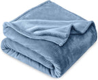 Bare Home Fleece Blanket - Kid Size - Ultra-Soft Lightweight for Bed, Sofa, and Couch - Luxury Microplush - Cozy Warm Blanket (Kid, Coronet Blue)