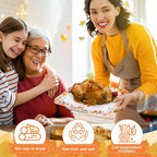 3Pcs Fall Serving Trays Reusable Watercolor Pumpkin Flower Platter Vintage Autumn Serving Dishes for Thanksgiving Sharing Snacks Fruit Dessert Candy