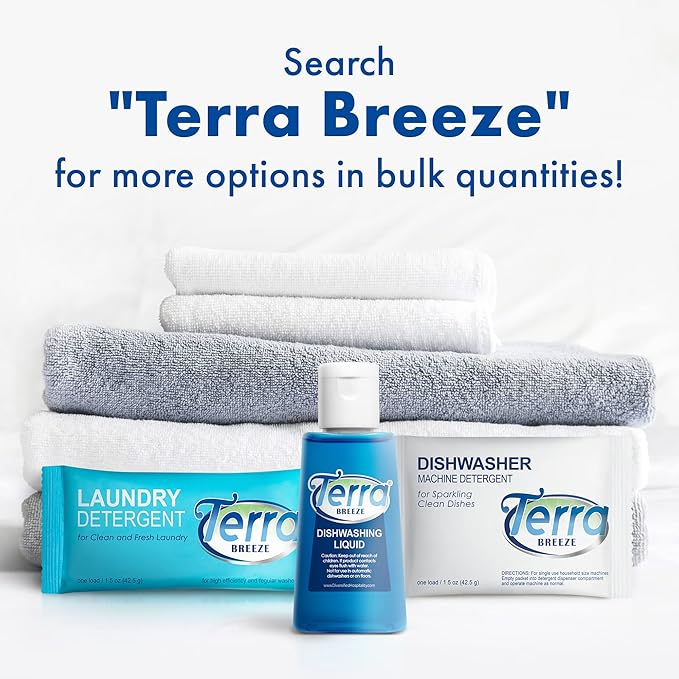 Terra Breeze Automatic Dishwasher Detergent Powder,1.5 oz. Individually Wrapped Packets (50 packs)
