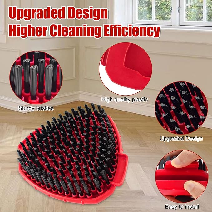 Spin Mop Handle Replacement for Ocedar,4-Section 30-58" Extendable Length Mop Handles and 2 Pack Upgrade Mop Scrubber Head,Mop Base Compatible with Ocedar EasyWring 1 Tank for Hard Floor Cleaning