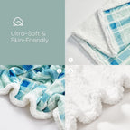 Electric Heated Blanket Full Size 72"x84" - Microplush & Sherpa Fabric Dual-Sided, 6 Heat Settings & 1-10 Hours Auto Off , Cozy Warming Throw for Home, Office, or Bed, Machine Washable，Mint Green