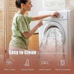 2'6'' x 8' Washable Area Rug - Low Pile Soft Vintage Indoor Rug for Living, Dining or Bedroom - Lightweight Carpet with Non-Slip Backing - Foldable for Easy Placement, Grey