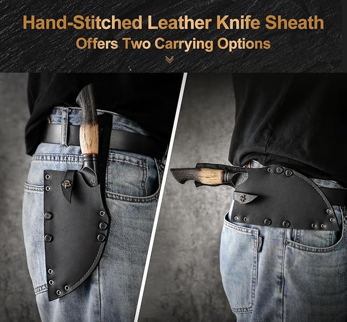 XINZUO 7.3 Inch Hand Forged Butcher Knife With Sheath,67-Layer Damascus Steel With 7Cr17Mov Core Big Knife For Meat Cleaver Cutting Vegetable Cleaver For Kitchen,Camping