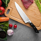 OAKSWARE Chef Knife, 8" Kitchen Knife for Cutting & Cooking, High Carbon German Steel Razor Sharp Knives, Professional Meat Knife with Full-Tang Handle