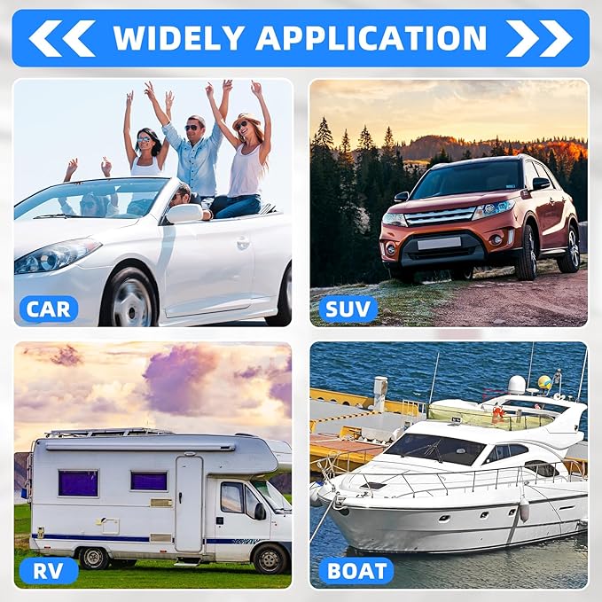 Tanlade 2 Pack Microfiber Car Duster Exterior Scratch Free with Extendable Handle Soft Car Duster Kit for Cleaning Dust Brush Set for Exterior Interior Cleaning Tools (Blue)