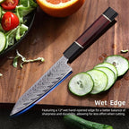 FINDKING 5 Inch Damascus Paring Knife, Compact and Versatile Blade for Fruit and Small Kitchen Cutting, Versatile Utility Pairing Knife, Portable for Travel, Picnic and Bar Use (Samurai Series)