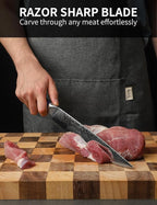 Carving Knife - 9 inch Kitchen Meat Cutting Slicing Knife- Xuan Series - VG10 Damascus Steel with Resin Handle (Sapphire Blue)