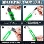 10 Pack Box Cutter Retractable, 9MM Snap-Off Blade Utility Knife, Razor Knife with Self-Lock Design, Box Cutter Knife Exacto Knife for Cutting Boxes, Carton, Cardboard, Disposal Box Opener