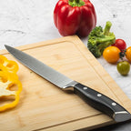 Alata 11-Piece Knife Set with Block, Razor-Sharp,Kitchen Knife Set, Forged Triple Rivet Stainless Steel Knife Block Set