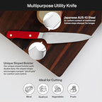 Misen 6.8" Chef Knife – High Carbon Japanese AUS-10 Stainless Steel – Hybrid German & Japanese Blade – Precision Kitchen Knife for Professionals & Home Cooks – Ultimate Cutting Performance - Red