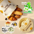 OHIYO Beeswax Bread Bags for Homemade & Reusable Bowl Cover for Proofing, Elastic Sourdough Bowl Cover, Bread Baker Set