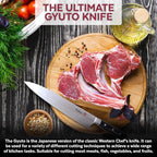 Hattori Japanese Chef’s Knife, FH-7L Professional Gyuto Knife, VG-10 Cobalt Steel Pro Kitchen Knife with Ergonomic Black Linen Micarta Handle, 9.4 inch