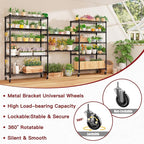 PrimeZone 6 Tier Wire Shelving with Wheels,Metal Shelf Heavy Duty Adjustable Kitchen Storage Shelves Unit, Pantry Organizer Rack Rolling for Garage Closet Laundry 36" W x 16" D x 79" H