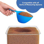 Chef's Path Extra Large Airtight Food Storage Containers with Blue Lid Color, Pack of 6, Kitchen and Pantry Canisters for Flour, Sugar, and Baking Supplies, Includes Measuring Spoons, Labels, and Pen