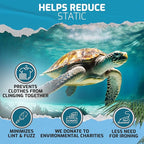 Dryer Sheets, 80 Bulk Loads - Laundry Fabric Softener Strips to Guard Against Static - Non Toxic for Sensitive Skin - Zero Waste and Plastic Free - Lightly Scented with Wrinkle Release Technology