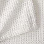 100% Cotton Waffle Weave Queen Bed Blanket | Soft, Breathable, and Lightweight Blanket for All-Seasons | Perfect for Layering | Brielle Collection (Full/Queen, Ivory)