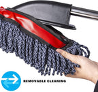 Soft Microfiber Car Duster Exterior Scratch Free Multipurpose Duster with Extendable Handle Duster for Car, Truck, SUV, RV and Motorcycle